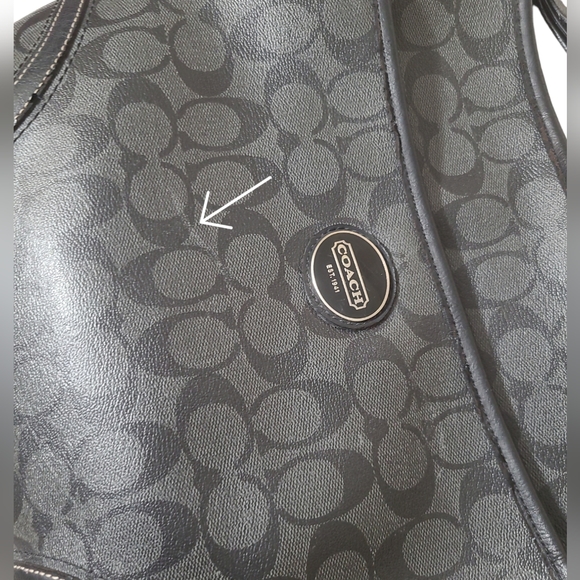 COACH PURSE PEYTON SHOULDER BLACK BAG ADJUSTABLE STRAP - Picture 8 of 16